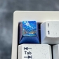1U Ice Crystal Anodizing Color Ti-alloy Artisan Keycaps Precision Pointillism for Mechanical Keyboard -Bay Under Moon